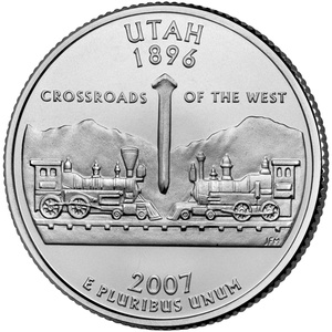 2007 Quarter - S - Utah - Silver Proof reverse